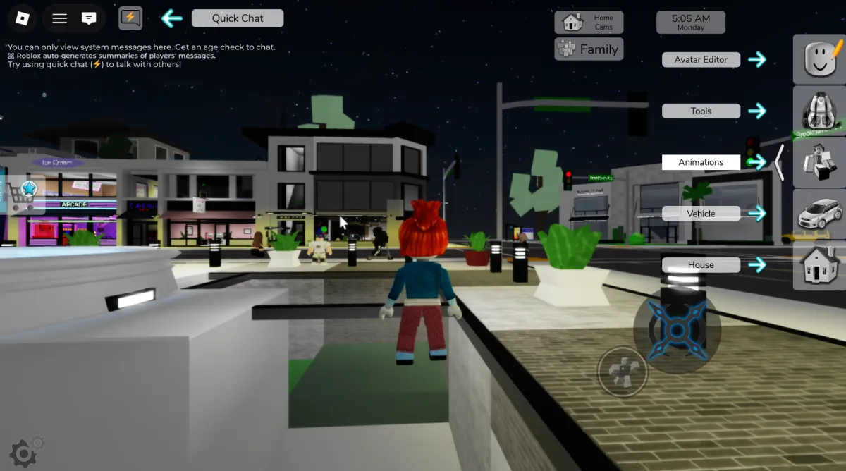 Arceus X floating menu on top of Roblox