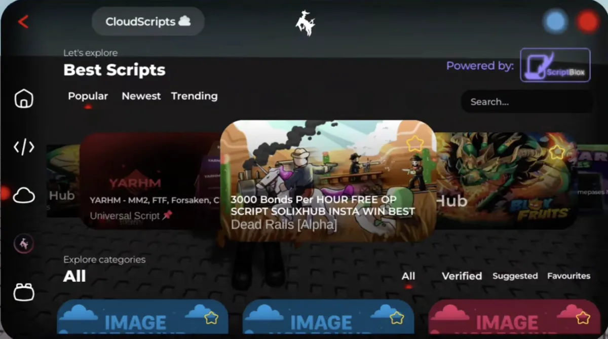 CloudScripts marketplace with Popular/Newest/Trending